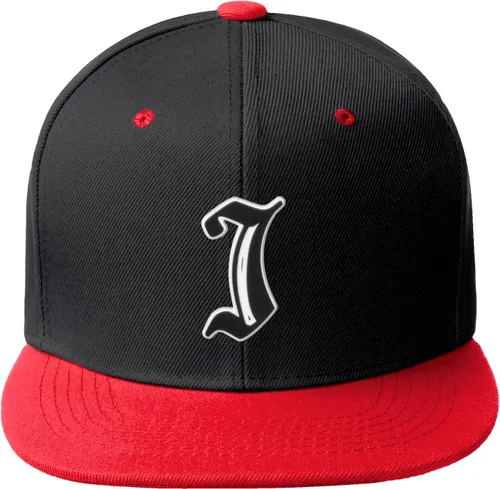 Vista 822 de Daxton Gorra clásica con visera de billete plano con letras del alfabeto inglés antiguo de la A a la Z