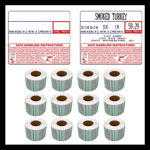 Vista 15 de Labels LST-8000 - Báscula de impresión térmica de 12 rollos, 12,000 etiquetas, compatible con CAS LP-1000 CL-5000 CL-5500 CL-7200, Easy Weigh