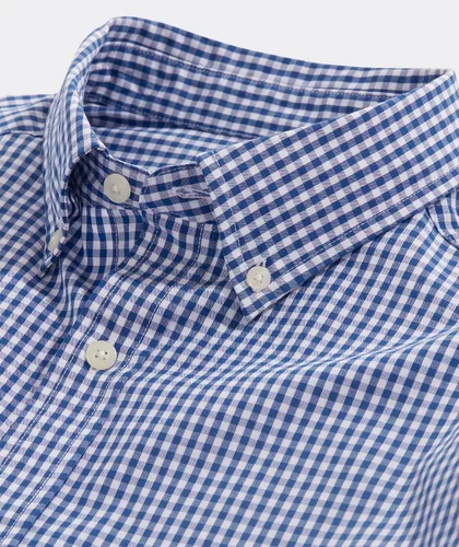 Vista 3 de vineyard vines Camisa de popelina elástica a cuadros para hombre