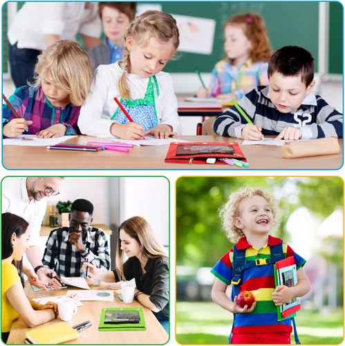 Vista 5 de Paquete de 20 bolsas para lápices para carpetas de 3 anillos con cremallera, bolsas para lápices para aula, bolsa a granel para lápices, estuche
