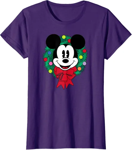 Vista 8 de Amazon Essentials Camiseta navideña festiva de Mickey Mouse para hombre, color azul, talla S Blanco
