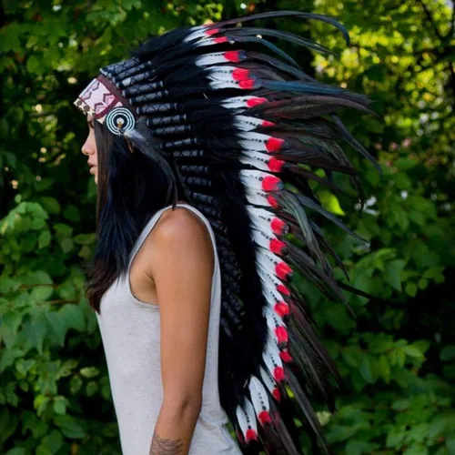 Vista 12 de Novum Crafts Tocado de plumas Inspirado en indios nativos americanos Elige