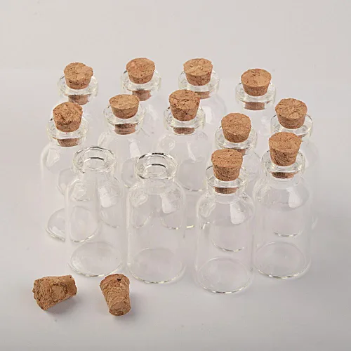 Vista 3 de Small Glass Jars with Corks Lid 5ml Mini Empty Glass Bottles Vial 100pcs/lot (5ml-18X40x12.5)