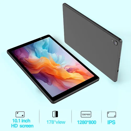 Vista 6 de Tablet de 10 Pulgadas Android 14 Tablet PC, Tabletas con 32GB ROM 512GB Expandible, Procesador Quad Core, WiFi 6, Pantalla IPS HD de 10.1'', Batería