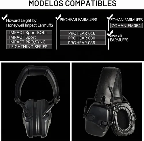 Vista 5 de Almohadillas de gel PROHEAR GEP02 para orejeras Howard Leight de Honeywell Impact Sport Pro Sync Lightning