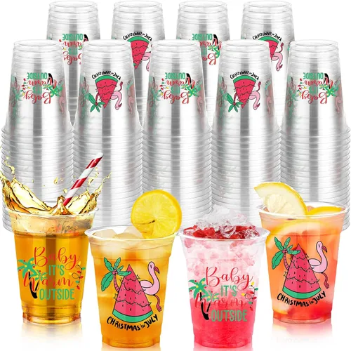 Vista 7 de Funnymoom 100 vasos de plástico de 12 onzas para el regreso a clases, vasos de crayón a granel, vasos desechables para el primer día de escuela