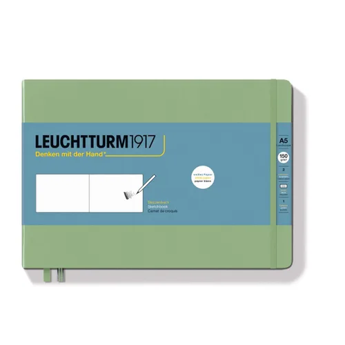 Vista 24 de Leuchtturm1917 - Medium A5 Hardcover Sketchbook (Black) - 112 Pages of 150g/m² Paper Negro