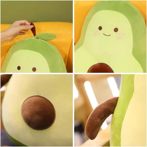 Vista 2 de Gianthairball Peluche de aguacate, almohada de comida linda divertida fruta tiro almohadas de peluche 17.7