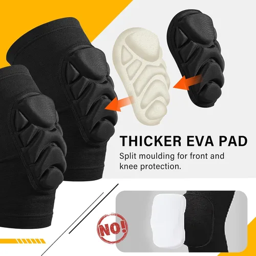 Vista 3 de Haysandy 8 pares de rodilleras a granel, almohadillas transpirables de voleibol con esponja gruesa para adultos, jóvenes, mujeres y hombres