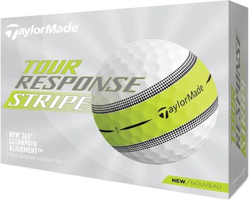 Vista 3 de TaylorMade 2022 Tour Response Stripe Docena Amarillo (yellow stripe)