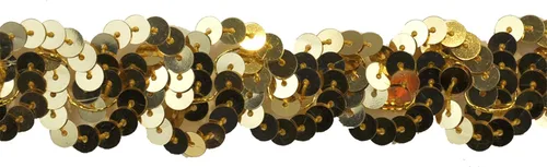 Vista 3 de Belagio Enterprises Sequin Trim de poliéster no elástico de 1 pulgada (rollo de 10 yardas) BQ301-02 Negro