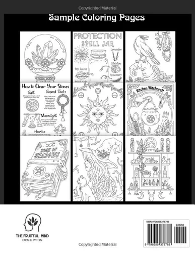 Vista 2 de Witchcraft Coloring Book for Adults Channel Your Creative Energy and Discover the Magic of Plants, Herbs, Crystals, and Beyond