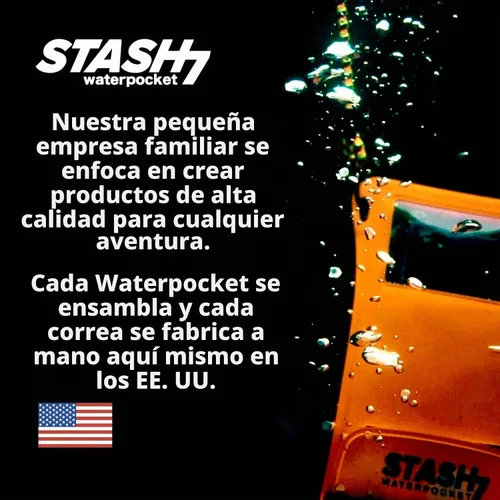 Vista 8 de Stash7 Funda impermeable para teléfono con cordón largo IPX8 Adventure Grade Bolsa seca para teléfono celular, compatible con iPhone 15 Pro Max