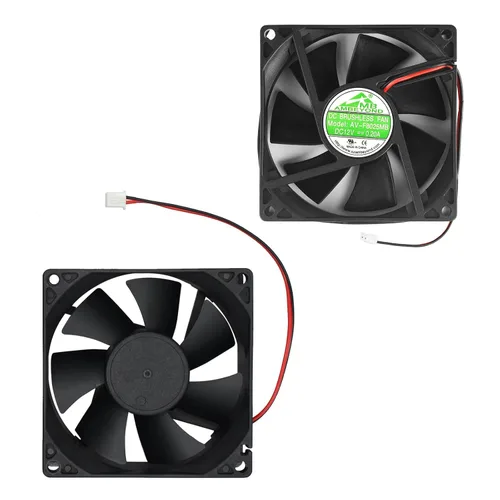 Vista 6 de 3.150 in por 3.150 in por 0.984 in 8025 12V DC 0.20A Dual Ball Bearing Ventilador de enfriamiento sin escobillas 2pin AV-F8025MB UL CE