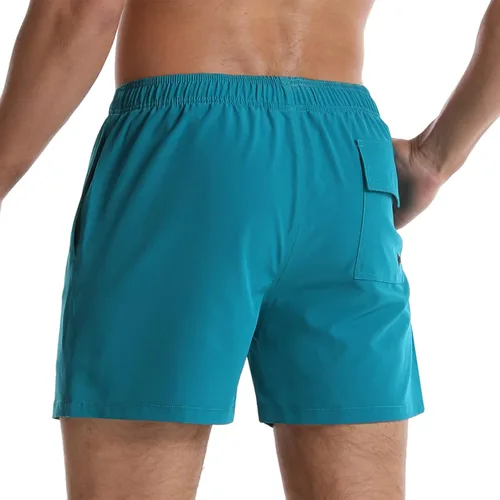 Vista 3 de Surenow Traje de baño para hombre, de secado rápido, con forro de malla, divertido traje de baño de playa