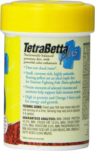 Vista 3 de TetraBetta PLUS Mini Pellets Flotantes, Alimento para Peces con Potenciador de Color Natural, 1.2 onzas