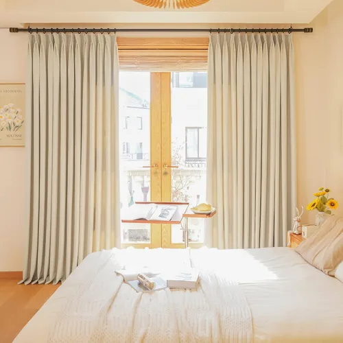 Vista 8 de HUTO Cortinas Plisadas de Pinzas Opacas con Aislamiento Térmico para Oscurecer la Habitación, Panel de Tratamiento de Ventana para Sala de Estar