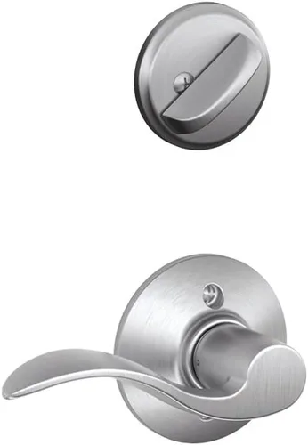 Vista 7 de Schlage F59 ACC 716 RH Accent - Palanca interior derecha con cerrojo, bronce envejecido (solo mitad interior)