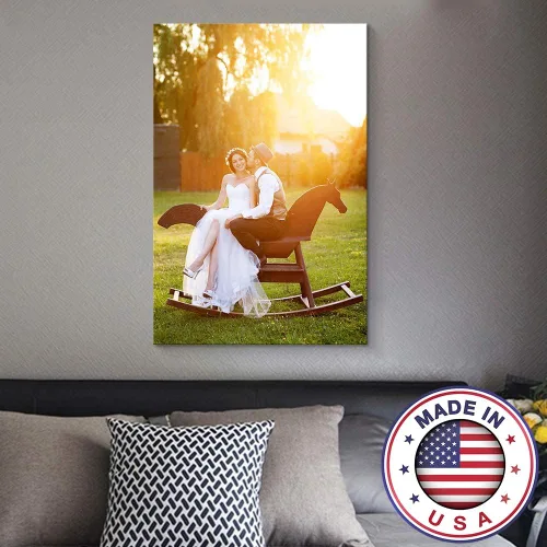 Vista 2 de NWT Impresiones en lienzo personalizadas con tus fotos para bodas, cuadros de lienzo personalizados para pared para imprimir enmarcadas de 10 x 8