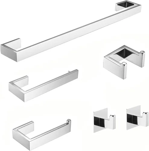 Vista 15 de Accesorios de baño Fapully, níquel cepillado, 100417-100421,100510