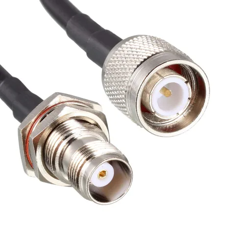 Vista 3 de uxcell Varón del cable coaxial del RF RG58 TNC al cable de puente hembra de la coleta de TNC 50 ohmios 20 pulgadas