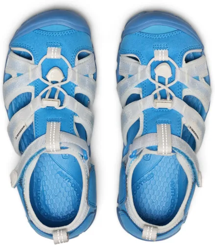 Vista 5 de KEEN Sandalias unisex para niños Seacamp 2 CNX con puntera cerrada Azul Azur/Blanco Estrella