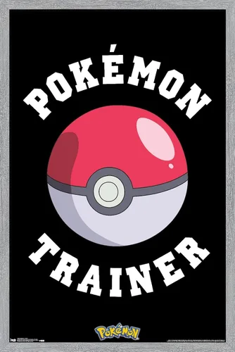 Vista 16 de Trends International Pokémon - Póster de pared de entrenador, 14.725 x 22.375 pulgadas, versión enmarcada de madera de granero