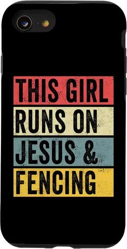 Vista 13 de Funda divertida para iPhone 14 con diseño de perros de Jesús y esgrima, entrenador de esgrima, para papá