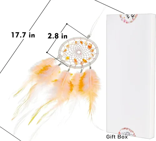 Vista 6 de Mini atrapasueños – Pluma de gallo con ágata roja, pequeño atrapasueños hecho a mano para dormitorio, atrapasueños para niñas, atrapasueños