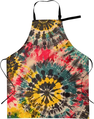 Vista 19 de Delantal de cocina a cuadros rojos y verdes para mujer con cuello ajustable, tamaño adulto, para cocina, pintura, regalo