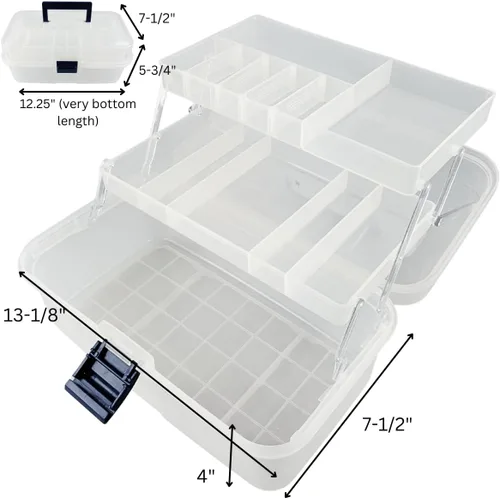 Vista 5 de Caja de almacenamiento escalonada con 3 estantes
