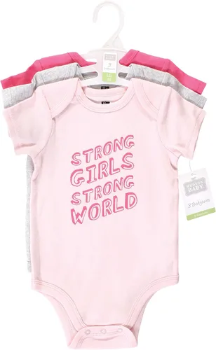 Vista 395 de Hudson Baby baby-girls Cotton Bodysuits 3-pack