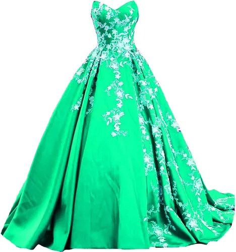 Vista 12 de Kivary Vestidos de noche formales de satén con encaje blanco largo de baile con cuello en V estilo gótico Negro