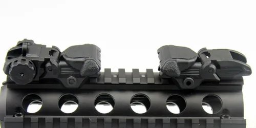 Vista 9 de TACFUN Negro Tactical Smart Polímero Delantero/Trasero Combo Set Flip Up