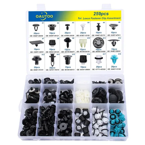 Vista 2 de 259 piezas compatibles con Lexus & Camry Corolla Corolla Interior y Exterior Retenedor Clip Clip Surtido