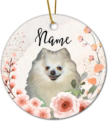 Vista 10 de Wolf Sable Pomeranian Ornaments Personalized Dog Ornament Custom Christmas Pet Ornament Pet Remembrance Keepsake Dog Memorial Gift 3" Pet Keepsake