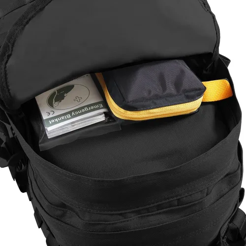 Vista 3 de Highland Tactical Stealth - Mochila táctica resistente para hombre, Negro -, Sigilo