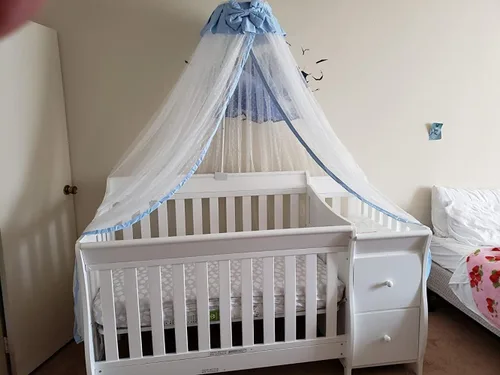 Vista 2 de Joylife Baby Netting Baby Toddler Bed Cuna Dome Canopy Netting (Azul)