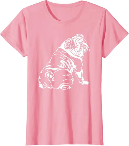 Vista 11 de Gracioso Bulldog Inglés playera perro Hund playera regalo, Azul (Heather blue)