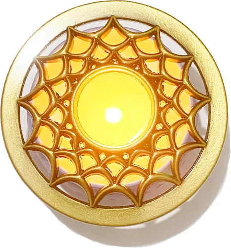 Vista 8 de Golden Bauhinia - Cubierta perfumada para velas, frascos adornados, tapas de sombras, fundas para evitar el tacto, soporte para derretirse
