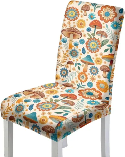 Vista 12 de HUGS IDEA Juego de 2 fundas para sillas de comedor con diseño de árbol de Navidad, jacquard, fundas protectoras para sillas Parsons de bastón