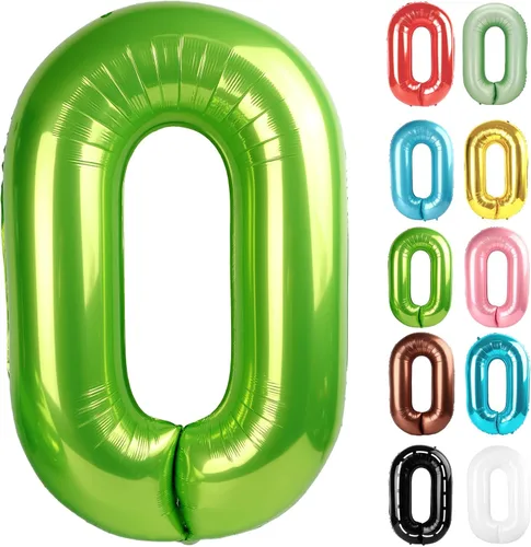 Vista 262 de Globo negro del número 0 de 40 pulgadas – globo número 0, decoraciones