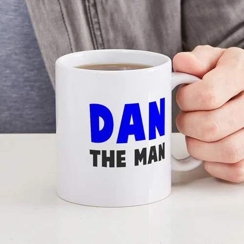 Vista 4 de CafePress Dan The Man Mugs - Taza de café de cerámica de 11 oz (11.0 fl oz)