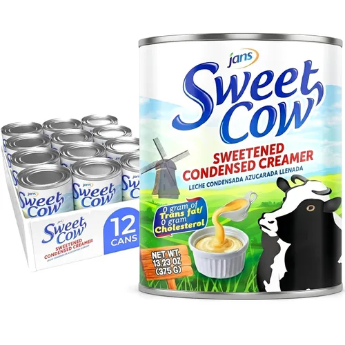 Vista 3 de Jans Sweet Cow (paquete de 1, leche rellena evaporada, 12 onzas) Leche concentrada estable para hornear, cocinar, café, té y postres, crema