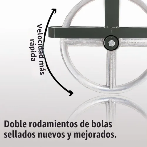 Vista 6 de POPMOON - Polea de alzamiento de andamio de 12 pulgadas, ruedas de aluminio
