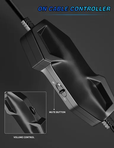 Vista 8 de ZIUMIER Auriculares Blancos para Juegos para PC, PS4, PS5, Xbox One, Xbox Series SX, Switch, Micrófono con Cancelación de Ruido, Sonido Estéreo