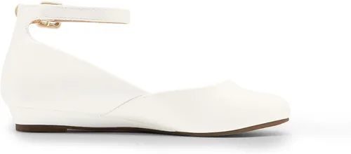 Vista 2 de DREAM PAIRS Revona - Zapatos planos para mujer, con correa para tobillo y plataforma baja