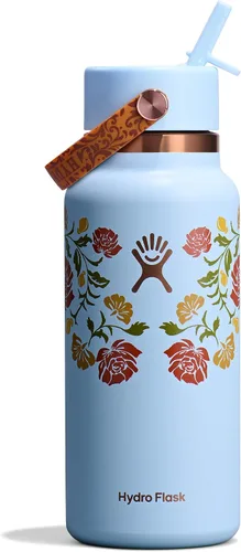 Vista 14 de Hydro Flask Botella de agua – Acero inoxidable aislado – Tapa flexible con popote de boca ancha, antiderrames, a prueba de fugas y recargable