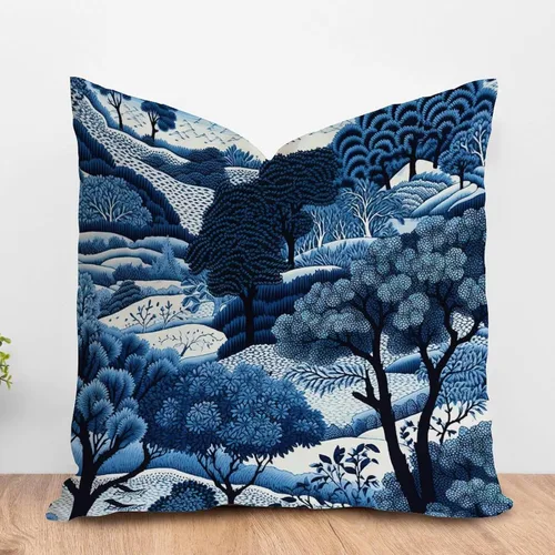 Vista 13 de ArogGeld Chinoiserie - Funda de cojín para sofá, diseño floral de peonía, color verde azulado, verde y rojo, diseño de peonía, diseño escénico