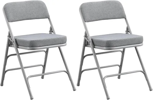 Vista 18 de BOOSDEN Sillas plegables acolchadas azules, silla plegable con cojín grueso